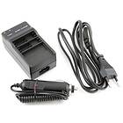 Xrec Camera Charger Dual Charger For 2x Rechargeable Battery For Gopro Hero 7 6 5 Black