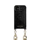 iDeal of Sweden Mobilhalsband iPhone 11/XR Neo Noir Croco