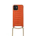 iDeal of Sweden Lilou Mobilhalsband Orange Croco iPhone 12 /12P