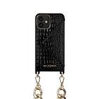 iDeal of Sweden Mobilhalsband iPhone 12/12PNeo Noir Croco