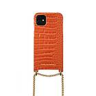 iDeal of Sweden Lilou Mobilhalsband Orange Croco iPhone 11/XR