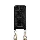 iDeal of Sweden Mobilhalsband iPhone 11PM/XSM Neo Noir Croco