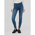 Vila Dam Sarah skinny Wu02 Rw fit medelhög midja Regular Mellanblå Waist jeans (Dam)