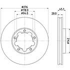Hella Bromsskiva PAGID 8DD 355 133-431