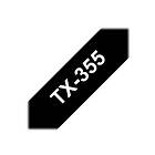 Brother TX-355 vit text - svart tejp 24mm x 15m