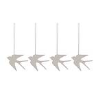 Cooee Design Easter Deco Bird, Cafe Au Lait 4-pack Påskdekoration Rostfritt Stål Sand stål