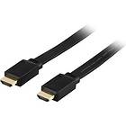 Deltaco Gold Flat HDMI - HDMI High Speed with Ethernet 2m
