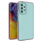 A-One Brand Spring Case Galaxy cover Skal TPU ska gel med färgad ram för Samsung A73 LjusRosa