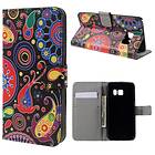 Samsung MTK Plånboksfodral Galaxy S7 Paisley Flowers Black