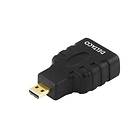 Deltaco HDMI - HDMI Micro High Speed with Ethernet F-M Adapter