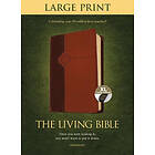 Tyndale: Living Bible Large Print Edition Brown/Tan, Indexed