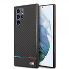 BMW Samsung Galaxy S22 Ultra Tricolor Stripe Carbon Svart BMHCS22LPUCARTCBK S908