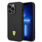 Ferrari FEHCP14LSIBBK 14 iPhone Pro Silicone Metal Logo