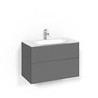Macro Design Tvättställsskåp Crown Push Open Med Glastvättställ Kom 80x45 Ant Psh G FSK80APOG