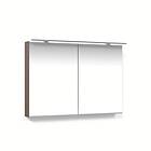 Macro Design Spegelskåp Crown med Rampbelysning LED 100 Brun Ask FCS100BBRL