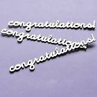 Diverse Chipboard Die Cuts - Congratulations 3 st 85mm