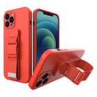 Ruhtel Rope gel TPU med krockkuddefodral iPhone Mini för 12 Röd