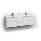 Svedbergs Tvättställsskåp Epos 160x45 Underdel Plan Vit 2+2L 1516220