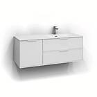 Svedbergs Tvättställsskåp Epos 120x45 Underdel Relief Vit 2+1L Intht 1512211H