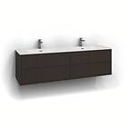 Svedbergs Tvättställsskåp Epos 160x45 Underdel Rand Brun ask 2+2L Push 1716222-P
