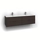 Svedbergs Tvättställsskåp Epos 160x45 Underdel Relief Brun ask 2+2L Intht 1716221