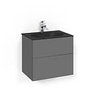 Macro Design Tvättställsskåp Crown Plain Med Glastvättställ Kom 60x45 Ant Pl MsG