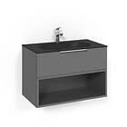Macro Design Tvättställsskåp Crown Open Box Med Glastvättställ Kom 80x45 Ant Os MsG FSK80AOSG