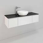 Noro Tvättställsskåp Lifestyle Concept Peak Lav 1200C Vit 3 lådor P 60128