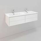 Noro Tvättställsskåp Lifestyle Concept Nedsänkt Lav 1200D Vit 4 lådor L 60109
