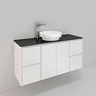 Noro Tvättställsskåp Lifestyle Concept Peak Høy 1200C Vit 4 lådor 60152