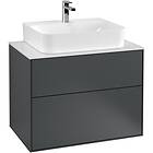 Villeroy & Boch Tvättställsskåp Finion med 2 Lådor och Bänkskiva för Centrerat G09100HG