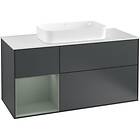 Villeroy & Boch Tvättställsskåp Finion med 3 Lådor Hylla och Bänkskiva för Fristående G291GMHG
