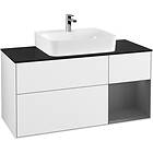 Villeroy & Boch Tvättställsskåp Finion med 3 Lådor Hylla och Bänkskiva för Centrerat F172GKGF