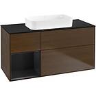 Villeroy & Boch Tvättställsskåp Finion med 3 Lådor Hylla och Bänkskiva för Fristående F702PDGN