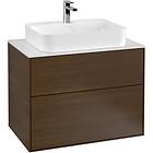 Villeroy & Boch Tvättställsskåp Finion med 2 Lådor och Bänkskiva för Ytmonterat F34100GN