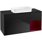 Villeroy & Boch Tvättställsskåp Finion med 3 Lådor Hylla och Bänkskiva för Fristående F712HBPD