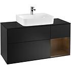 Villeroy & Boch Tvättställsskåp Finion med 3 Lådor Hylla och Bänkskiva för Centrerat F172GNPD