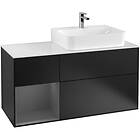 Villeroy & Boch Tvättställsskåp Finion med 3 Lådor Hylla och Bänkskiva för Ocentrerat F141GKPD