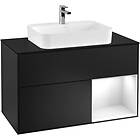 Villeroy & Boch Tvättställsskåp Finion med 2 Lådor Hylla och Bänkskiva för Ytmonterat G372GFPD