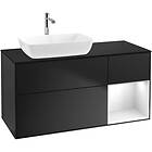 Villeroy & Boch Tvättställsskåp Finion med 3 Lådor Hylla och Bänkskiva för Ocentrerat från Artis Collaro F812GFPD