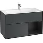 Villeroy & Boch Tvättställsskåp Finion med 2 Lådor och Hylla för Inbyggt F040PDHG