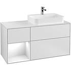 Villeroy & Boch Tvättställsskåp Finion med 3 Lådor Hylla och Bänkskiva för Ocentrerat Ytmonterat F391GFMT