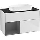 Villeroy & Boch Tvättställsskåp Finion med 2 Lådor Hylla och Bänkskiva för Fristående G652GKMT