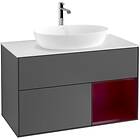 Villeroy & Boch Tvättställsskåp Finion med 2 Lådor Hylla och Bänkskiva för Fristående från Artis Collaro G781HBGK