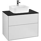 Villeroy & Boch Tvättställsskåp Finion med 2 Lådor och Bänkskiva för Kompakt G08200MT