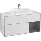 Villeroy & Boch Tvättställsskåp Finion med 3 Lådor Hylla och Bänkskiva för Ytmonterat F421GKMT
