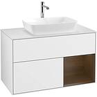 Villeroy & Boch Tvättställsskåp Finion med 2 Lådor Hylla och Bänkskiva för Fristående från Artis Collaro F781GNGF
