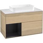 Villeroy & Boch Tvättställsskåp Finion med 2 Lådor Hylla och Bänkskiva för Fristående F651PDPC