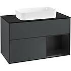 Villeroy & Boch Tvättställsskåp Finion med 2 Lådor Hylla och Bänkskiva för Fristående G252PDHG