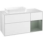 Villeroy & Boch Tvättställsskåp Finion med 3 Lådor Hylla och Bänkskiva för Ocentrerat Fristående F691GMGF